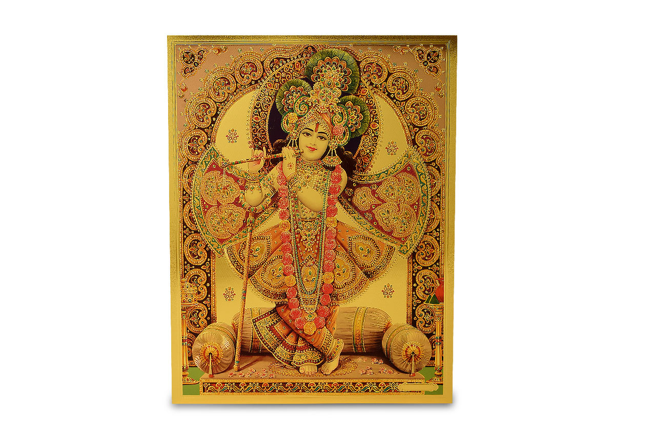 Manmohan Krishna Photo in Golden Sheet - Large